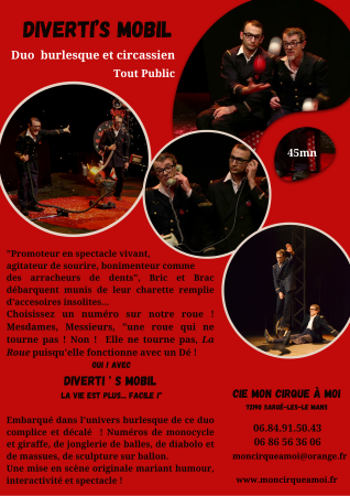 Duo burlesque et circassien  "Diverti'S Mobil" - Tout Public
